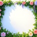 4 Digital Rose and Flower Frames With Fully Customizable Text and ...