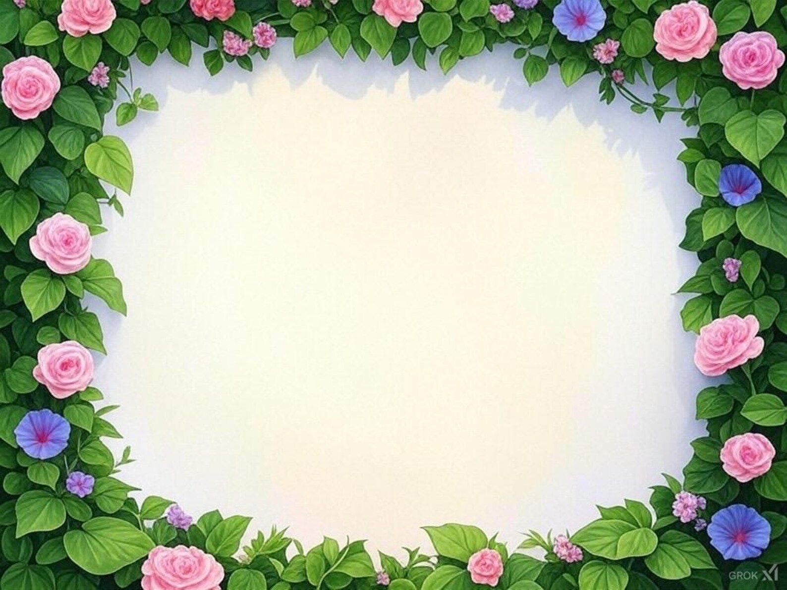 4 Digital Rose and Flower Frames With Fully Customizable Text and ...