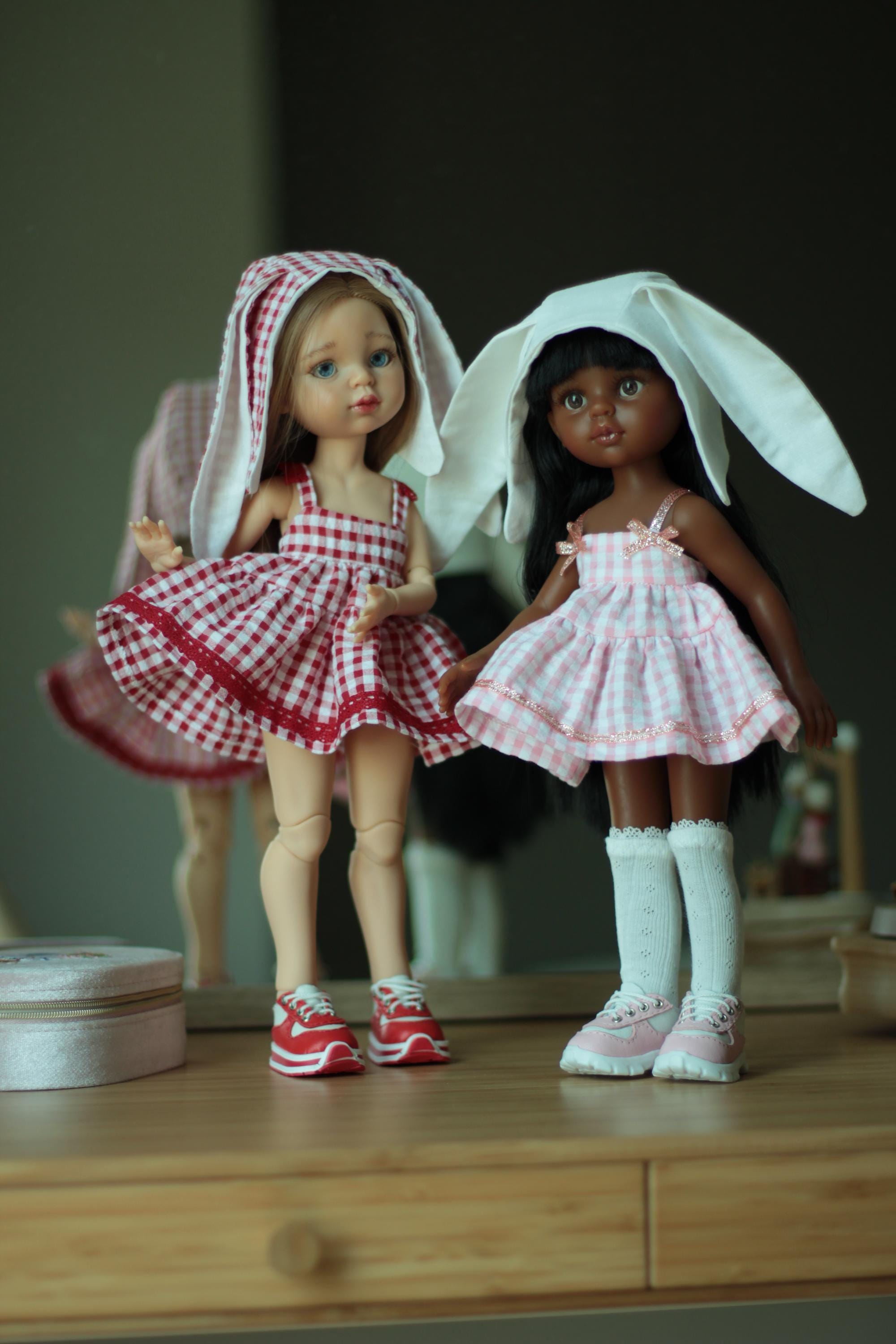 Paola Reina Doll Clothes: Cotton Linen Sundress With Rabbit Hat Set - Etsy