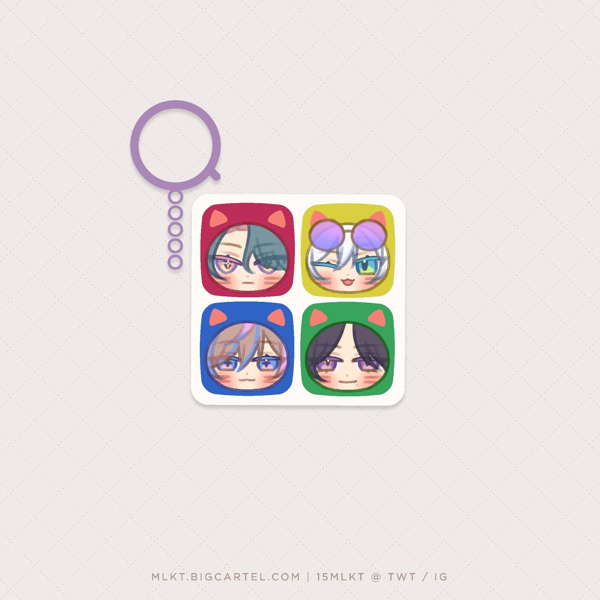 NIJIEN | by the Beat Keycap Keychain - Etsy