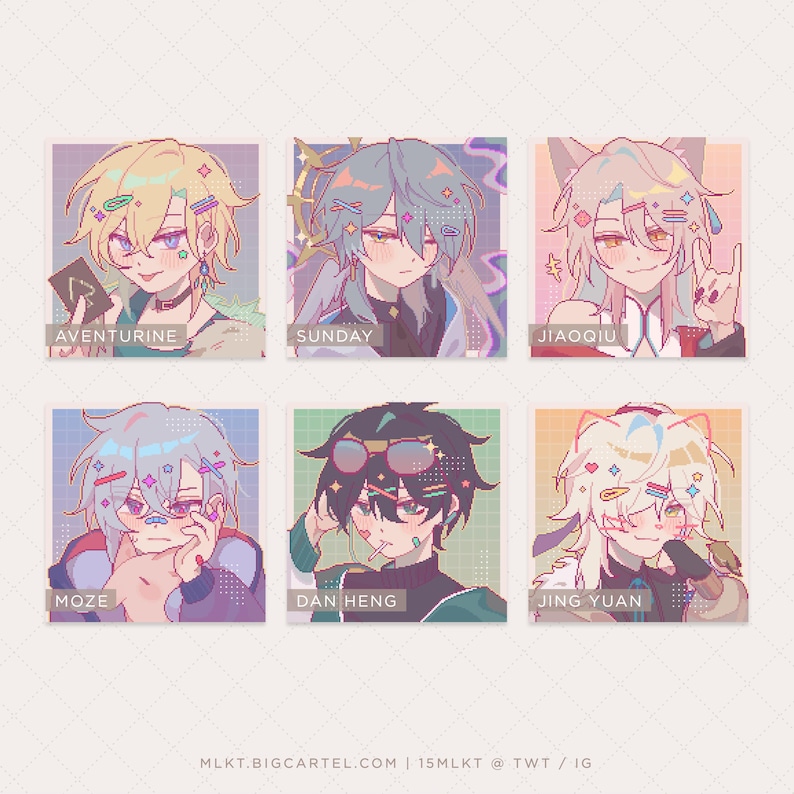 HSR 5 X 5 Pixel Art Prints Etsy hsr-5-x-5-pixel-art-prints-etsy