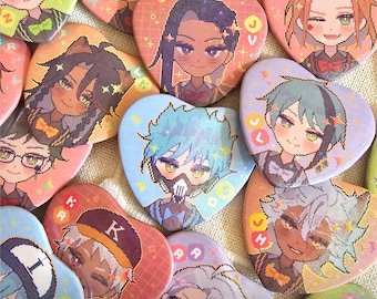TWST | Birthday Jacket Heart Button Pins