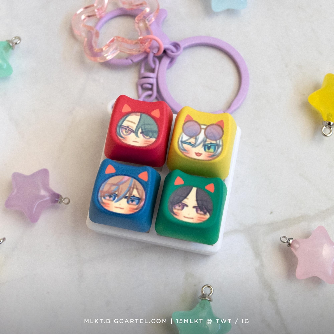 NIJIEN | by the Beat Keycap Keychain - Etsy