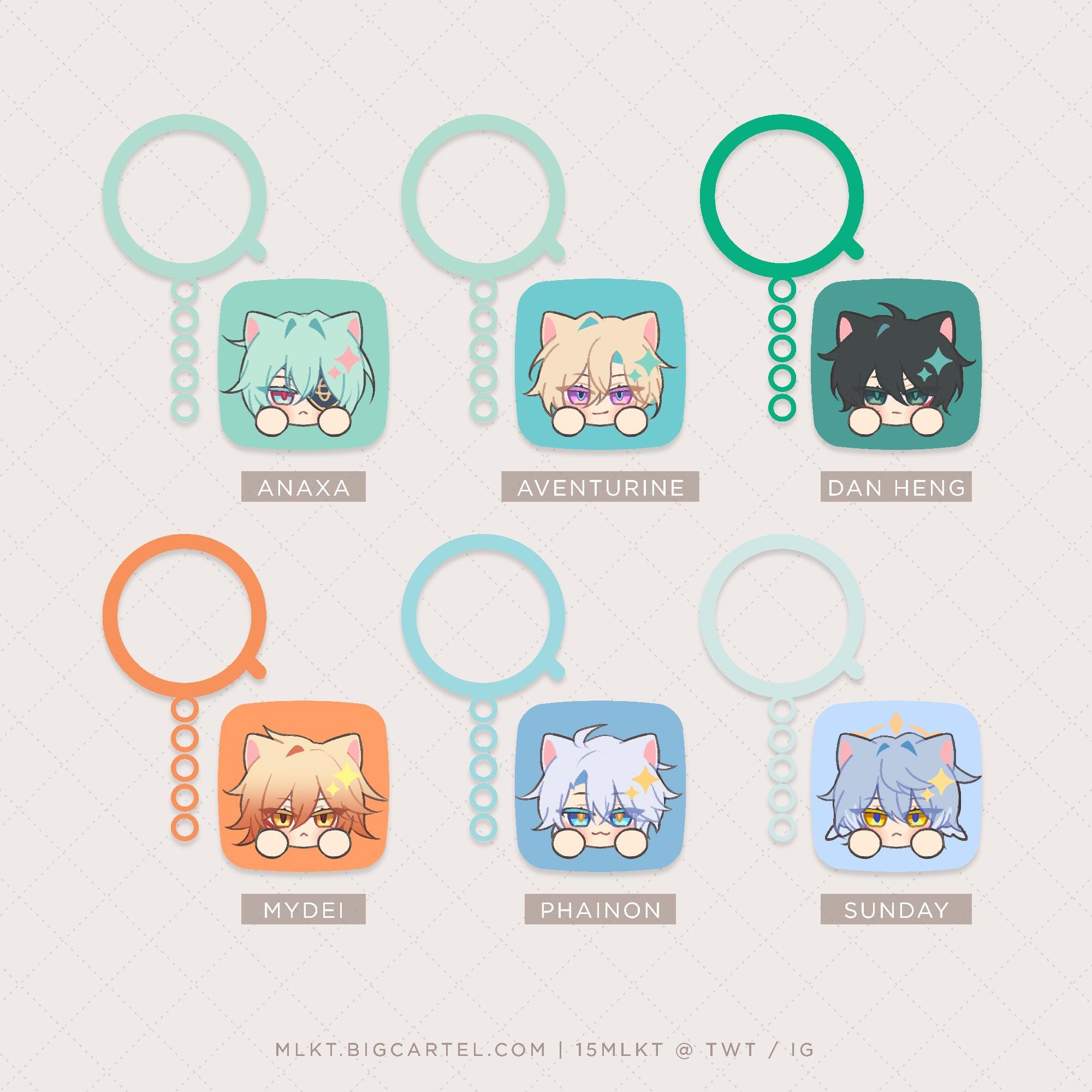 Hsr Cat Keychains HSR | Keycap Keychains - Etsy