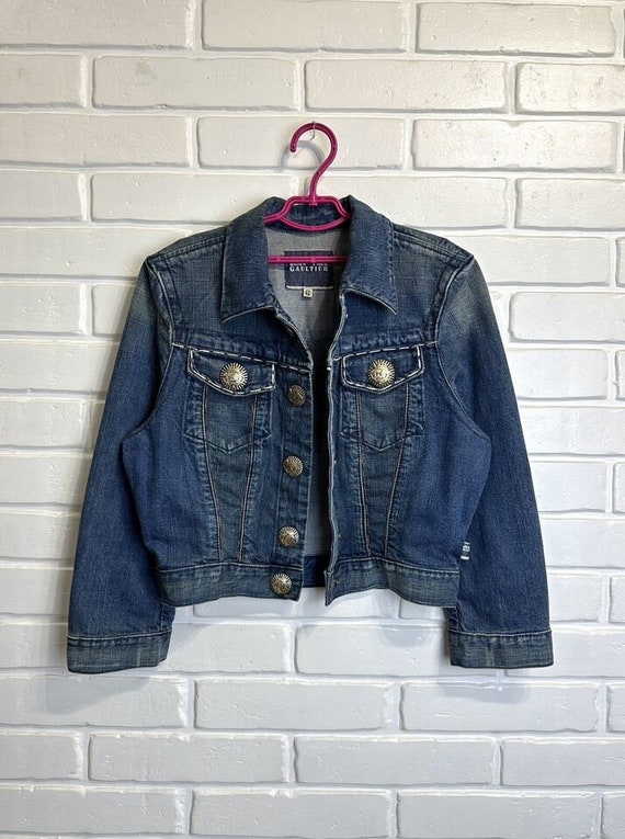 Vintage Jean Paul Gaultier Jeans Jacket Big button