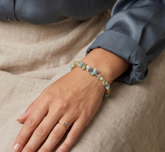 Amazonite chip bracelet