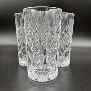 Crystal Clear Industries, Portico Pattern, Highball Glasses, Qty 3