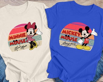 Disney Mickey Minnie Shirt, Mickey Mouse Shirt, Retro Minnie Mouse Shirt, Mickey Minnie Matching Shirt, Disney Trip Shirt, Disneyland Shirt