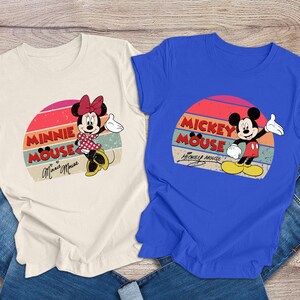 Disney Mickey Minnie Shirt, Mickey Mouse Shirt, Retro Minnie Mouse Shirt, Mickey Minnie Matching Shirt, Disney Trip Shirt, Disneyland Shirt
