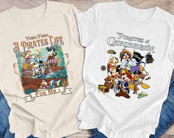 Chemise Pirates Disney, chemise Pirates des Caraïbes Mickey et ses amis, croisière en famille Disney 2024, chemise Disney Une vie de pirate pour moi