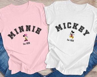 Mickey Mouse Est 1928 T-Shirt, Mickey and Friends Shirt, Disneyworld Shirt, Retro Disney Family Matching Trip Shirt