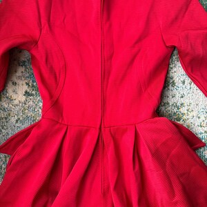 Vintage Riff’s custom hand made red rosette button dress, size small / coastal cowgirl / western rock / vintage dresses / 80s style image 10