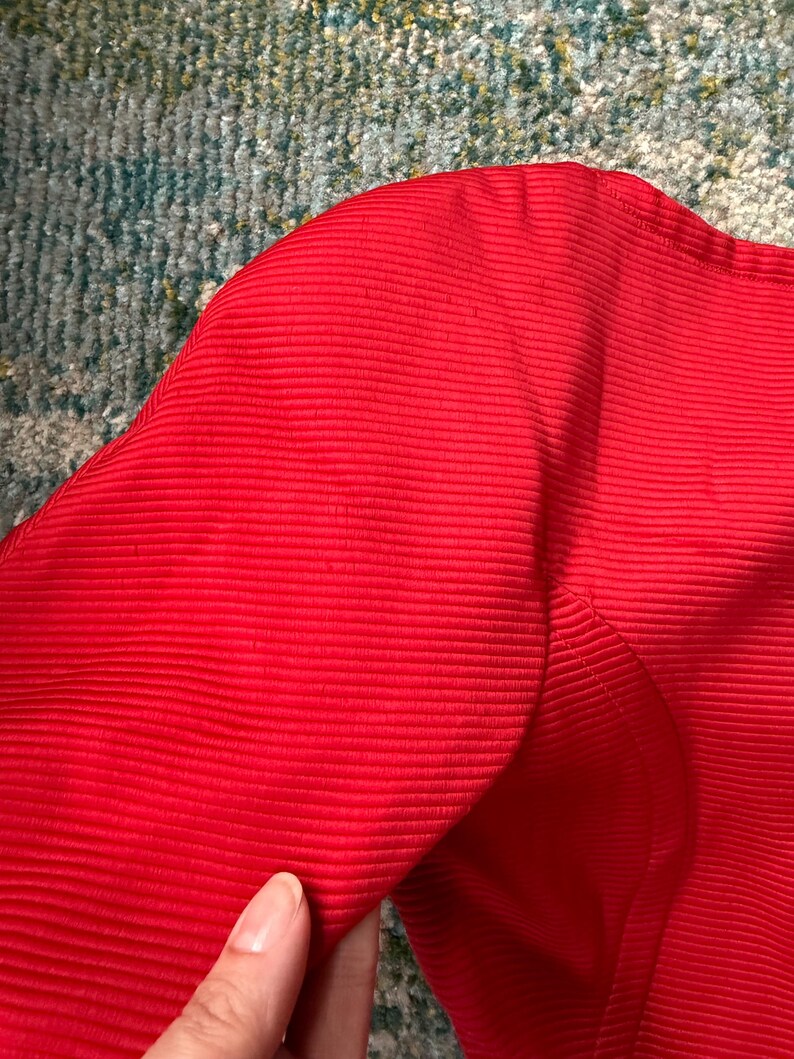 Vintage Riff’s custom hand made red rosette button dress, size small / coastal cowgirl / western rock / vintage dresses / 80s style image 7