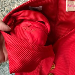 Vintage Riff’s custom hand made red rosette button dress, size small / coastal cowgirl / western rock / vintage dresses / 80s style image 4