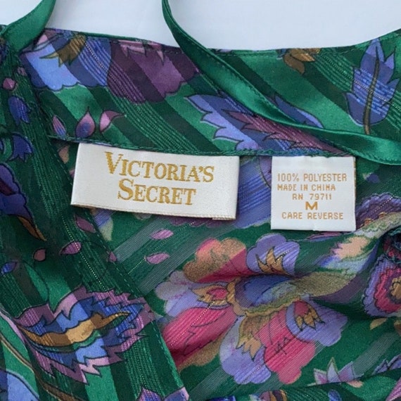 Vintage 1980s gold label Victoria’s Secret green … - image 3