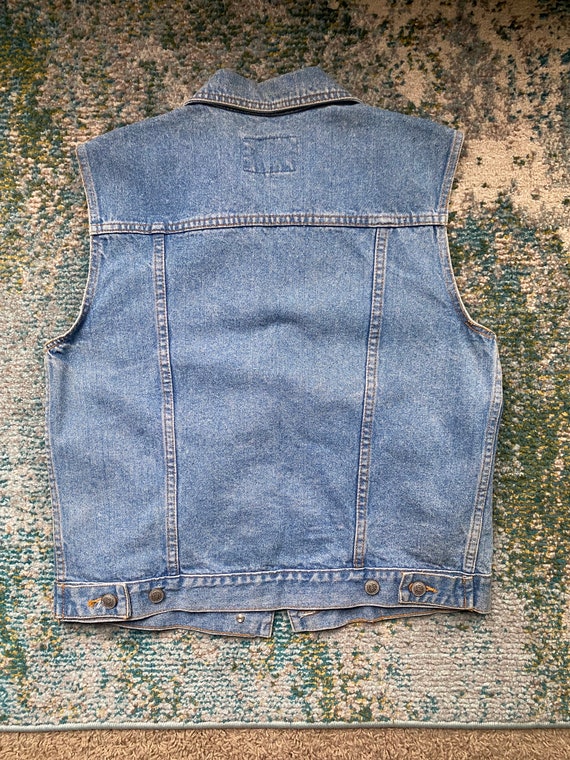 Vintage 1990s PS Gitano denim jean vest, size sma… - image 2