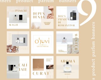 Parfumerie banners ontwerpsjabloon voor sociale media in Figma