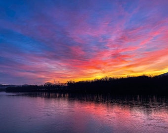 Atardecer en el brazo oeste del río Susquehanna