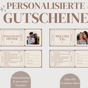 Digitale Gutscheinvorlagen | Last Minute Geschenk | 400 Gutscheinideen | Sofort Downloadbar Gutschein