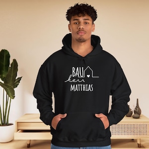 Personalized Hoodie Builder House Building Gift
