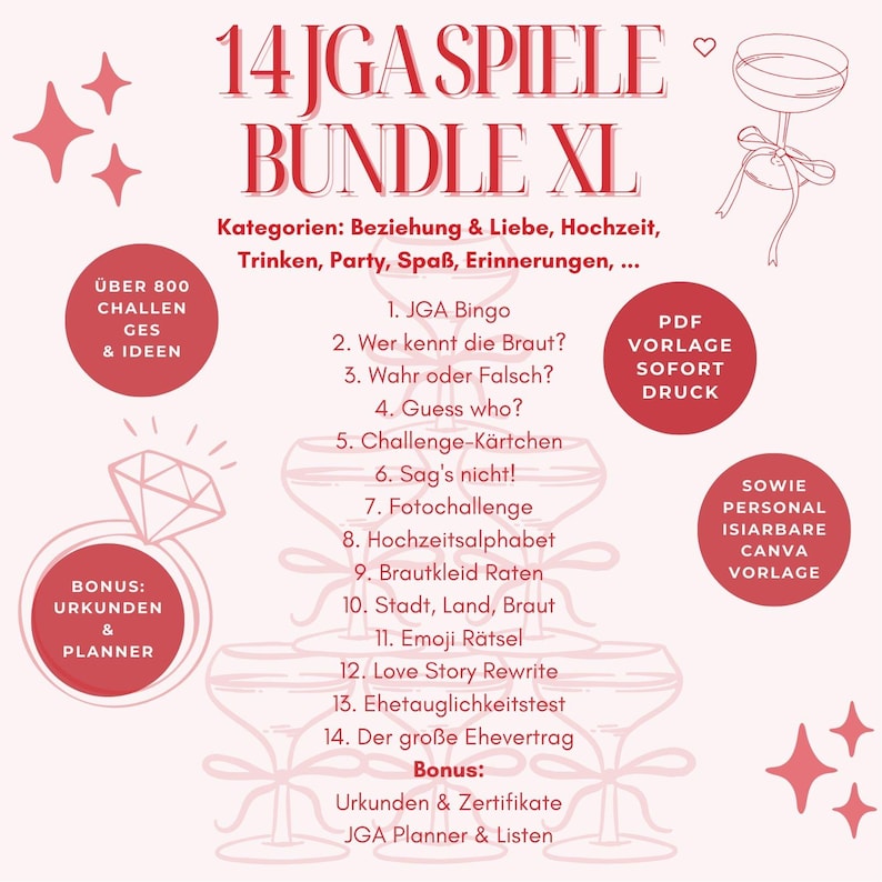 14 Hen Party Games & 800 Ideas | Hen Party Planning | Wedding Games for Hen Parties | Personalized Hen Party Bundle | Team Bride Games PDF image 2