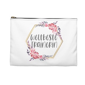 Cosmetic bag world's best trainer gift flowers image 6