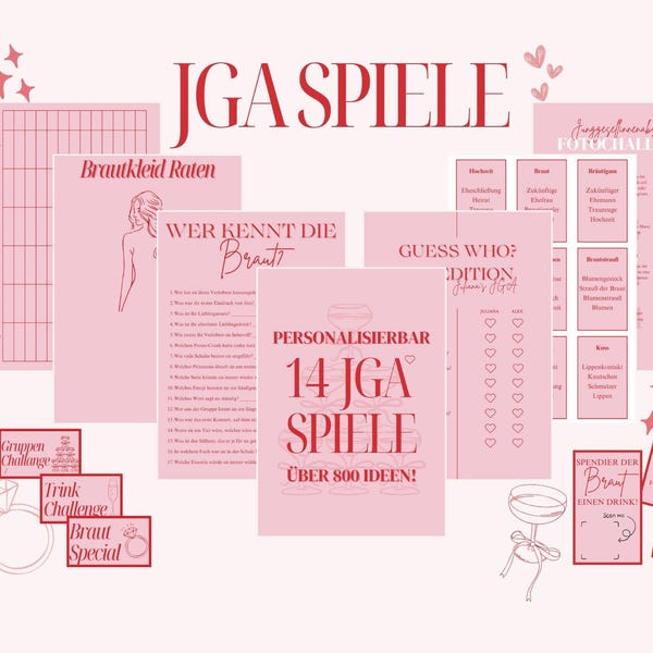 14 Hen Party Games & 800 Ideas | Hen Party Planning | Wedding Games for Hen Parties | Personalized Hen Party Bundle | Team Bride Games PDF