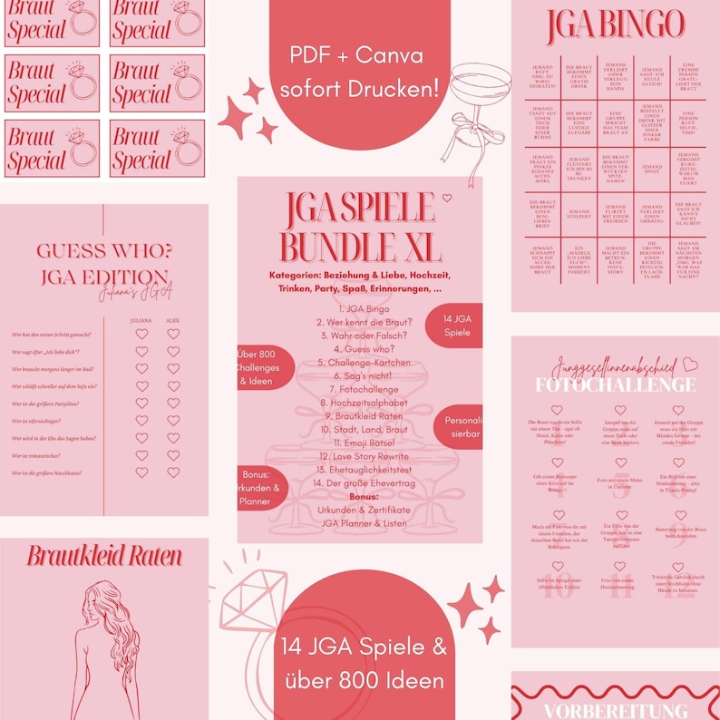 14 Hen Party Games & 800 Ideas | Hen Party Planning | Wedding Games for Hen Parties | Personalized Hen Party Bundle | Team Bride Games PDF image 3