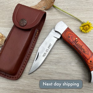 Pocket Knife Personalized, Engraved Knife, Custom Engraved Knives, Birthday Gifts for Him, Groomsmen Gifts, Father&#39;s Day Gift
