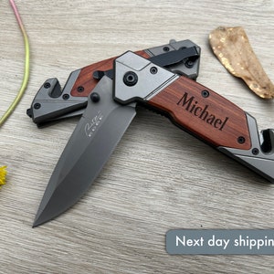 Engraved Knife, Pocket Knife Personalized, Engraved Knives, Birthday Gifts for Him, Groomsmen Gifts