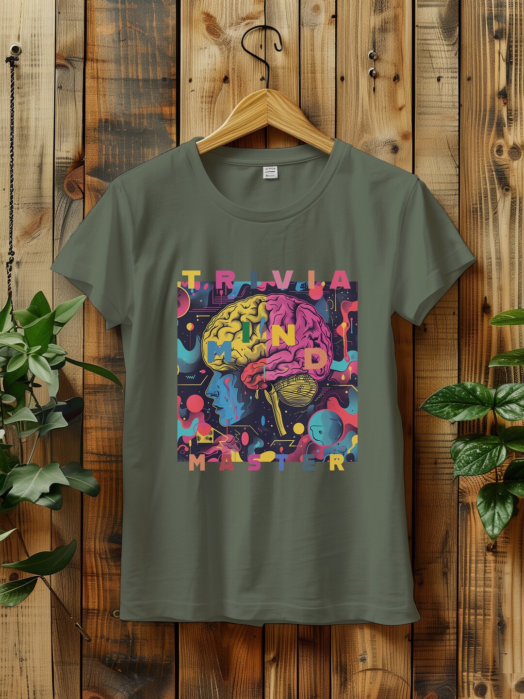 Trivia Shirts Trivia Master T-shirt: Colorful Brain Art, Nerdy Gift - Etsy