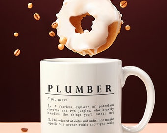 Plumber Definition Coffee Mug: Humorous Tradesman Gift