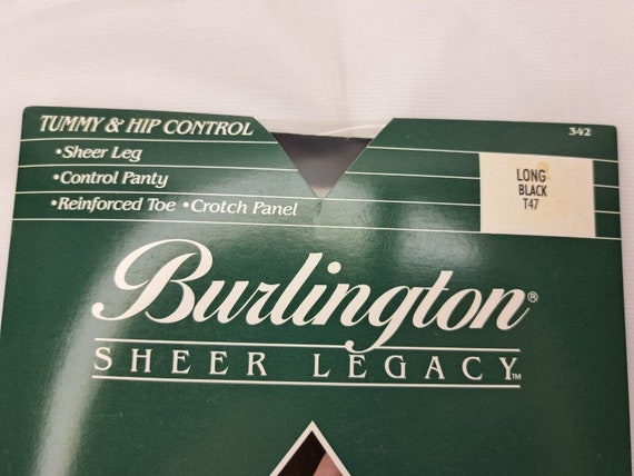 Burlington NOS Vtg Pantyhose Sheer Legacy Long Mi… - image 2