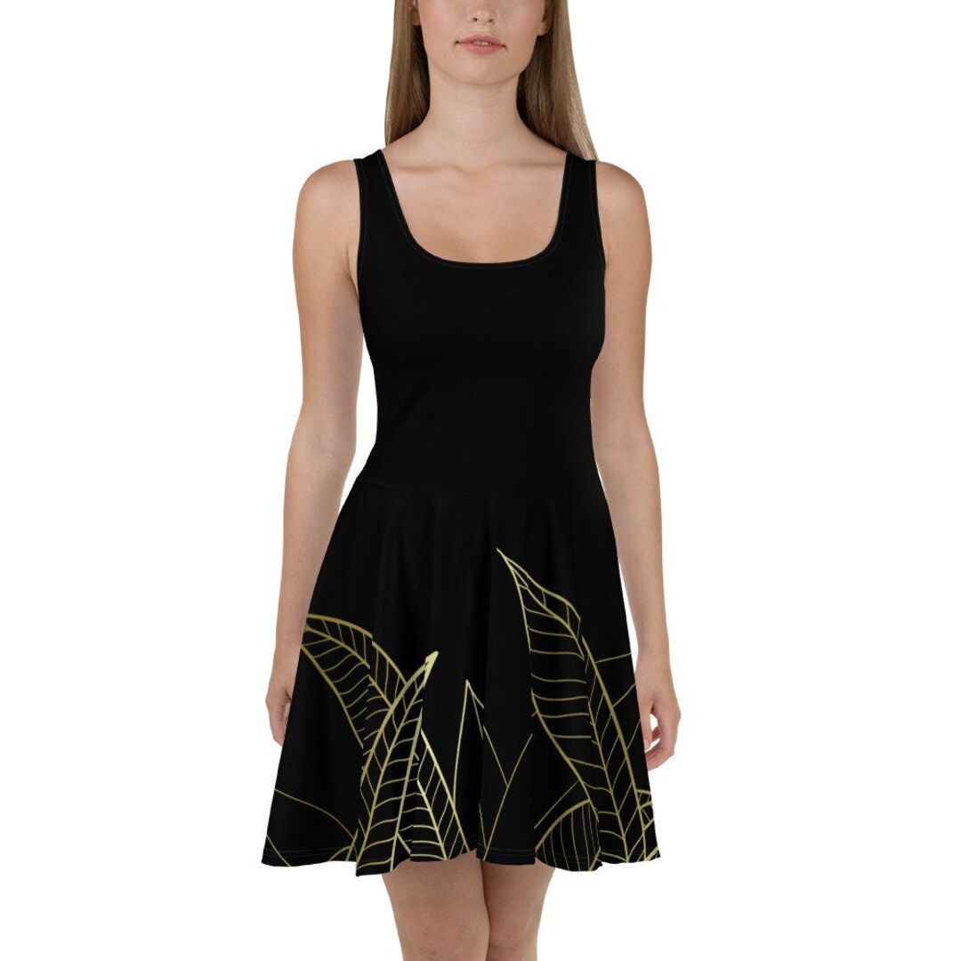 black flared skater dress ASOS DESIGN flared sleeve skater mini dress in black