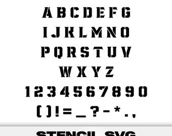 Stencil Font | Stencil Font SVG | Army Font For Cricut | Cricut Font SVG | Stencil Font File | Army Font Download | Stencil Svg File