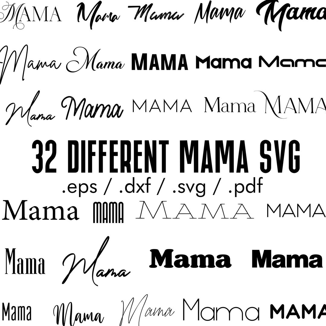 Momma Pattern Svg Mama SVG, Mama Text Svg, Mama Print, Cut File, Cricut, Digital Download ...