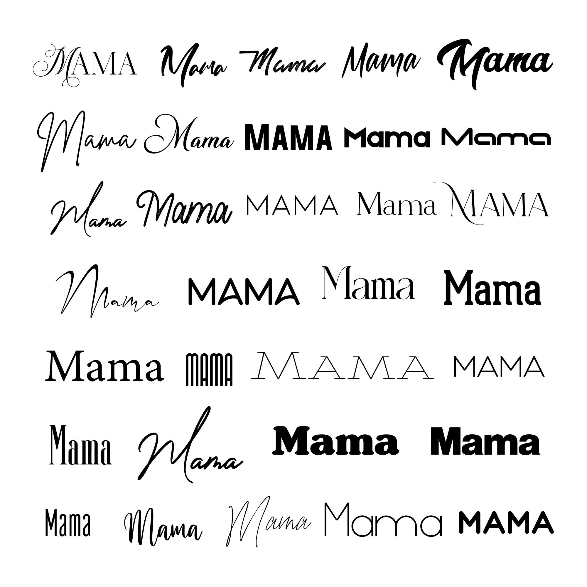 Mama Script Svg Mama SVG, Mama Text Svg, Mama Print, Cut File, Cricut, Digital Download ...