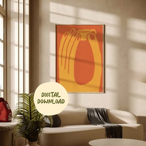 Espresso Bright Illustration, Digital Download Espresso Print, Artystyczny plakat minimalistyczny dla miłośników kawy Bar Art