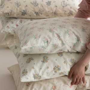 Floral Cotton Standard Queen Pillowcase