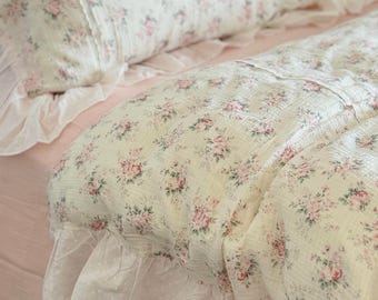 Set di biancheria da letto con stampa floreale rosa, 3 pezzi: 2