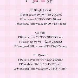Floral Coquette Duvet Cover Set, Pink Cotton Cottagecore Princess Bedding image 9