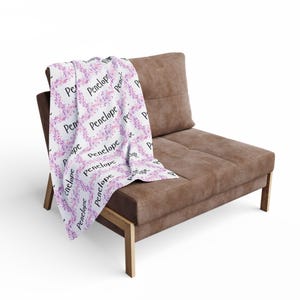 Purple Fleece Blanket - Cozy Arctic Throw, Winter Home Decor, Gift for Her, Christmas Blanket, Soft Lap Quilt