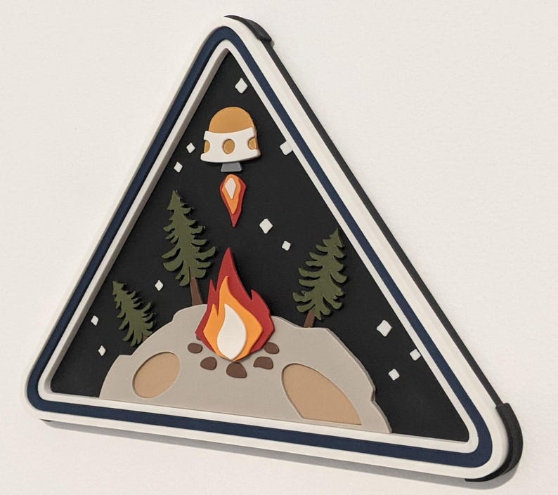 Outer wilds 3d logo sign