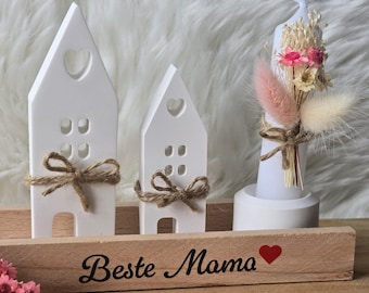 Muttertag/ Muttertags Geschenk/ Geschenkset für  Mama ,Oma / Geschenk für Mama ,Oma/Trockenblumenstrauß für Mama ,Oma/ Kerze für Muttertag