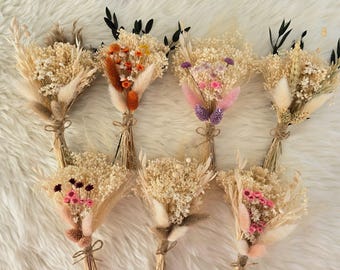 Trockenblumenstrauß Mini /Tischdeko| Ansteckstrauß / Deko für Hochzeiten /Geburtstag/Taufe/Mini Bouquet/geschenk trockenblumen