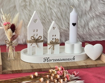 Herzensmensch Dekoteller / Dekotablett Herzensmensch / Geschenkset Herzensmensh/ Geschenke für Freundin/ Geschenke für Frau / Wohndeko Beton