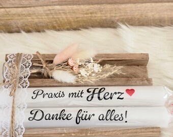 Geschenk für  Praxis/ Dankeschön Praxis / Trockenblumen für Praxis/Geschenkset für Praxis