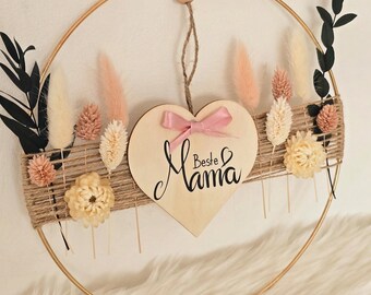 Trockenblumenkranz Mama, Geschenke für Mama, Mutter, Muttertag, Geschenke für Oma, Alles Liebe zum Muttertag