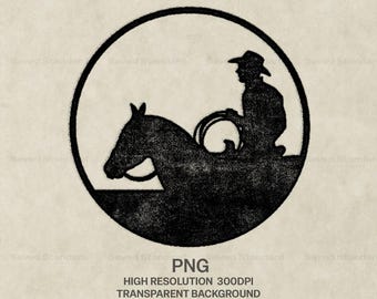 Western Faith-cowboypaard, png PNGEgg | Vintage Distressed Ranch-afbeelding (directe download)