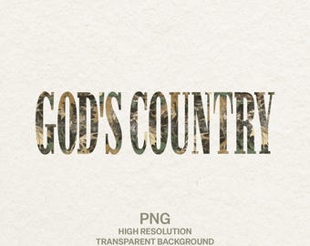 Gottes Land Distressed Camo PNG, christlicher Glaube Shirt Design (digitaler Download)